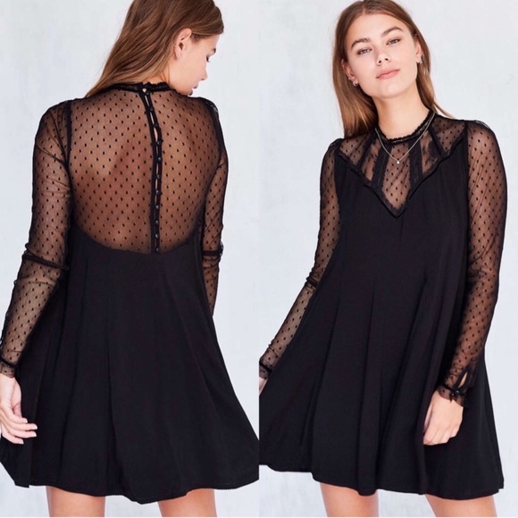 Urban Outfitters Dresses & Skirts - UO Kimchi Blue Constance Mesh Button Swing Dress